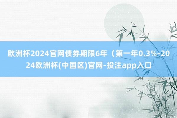 欧洲杯2024官网债券期限6年（第一年0.3%-2024欧洲杯(中国区)官网-投注app入口