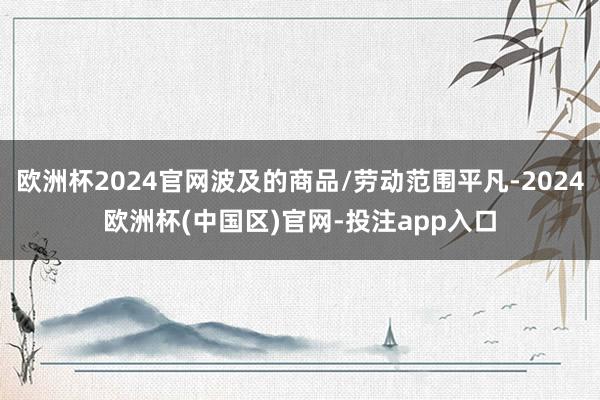 欧洲杯2024官网波及的商品/劳动范围平凡-2024欧洲杯(中国区)官网-投注app入口