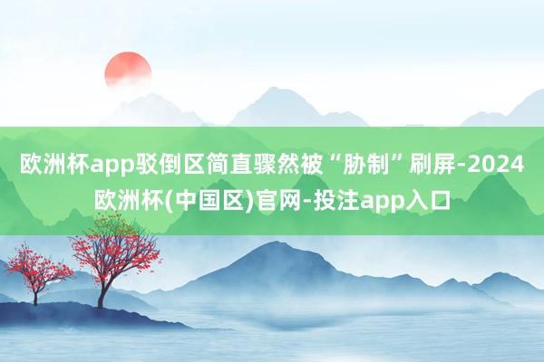 欧洲杯app驳倒区简直骤然被“胁制”刷屏-2024欧洲杯(中国区)官网-投注app入口