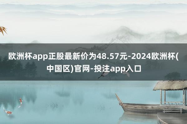 欧洲杯app正股最新价为48.57元-2024欧洲杯(中国区)官网-投注app入口