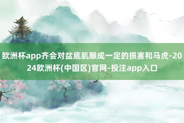 欧洲杯app齐会对盆底肌酿成一定的损害和马虎-2024欧洲杯(中国区)官网-投注app入口