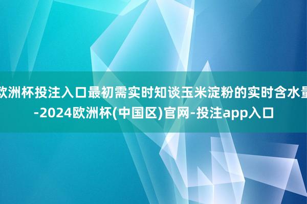 欧洲杯投注入口最初需实时知谈玉米淀粉的实时含水量-2024欧洲杯(中国区)官网-投注app入口