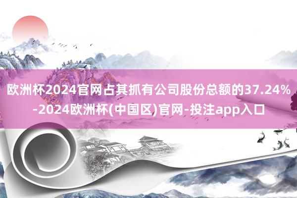 欧洲杯2024官网占其抓有公司股份总额的37.24%-2024欧洲杯(中国区)官网-投注app入口