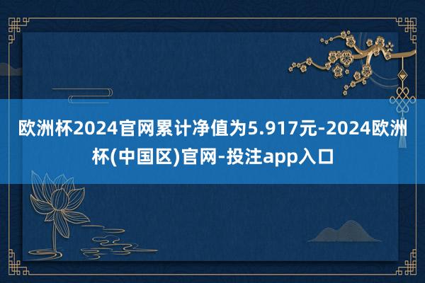 欧洲杯2024官网累计净值为5.917元-2024欧洲杯(中国区)官网-投注app入口